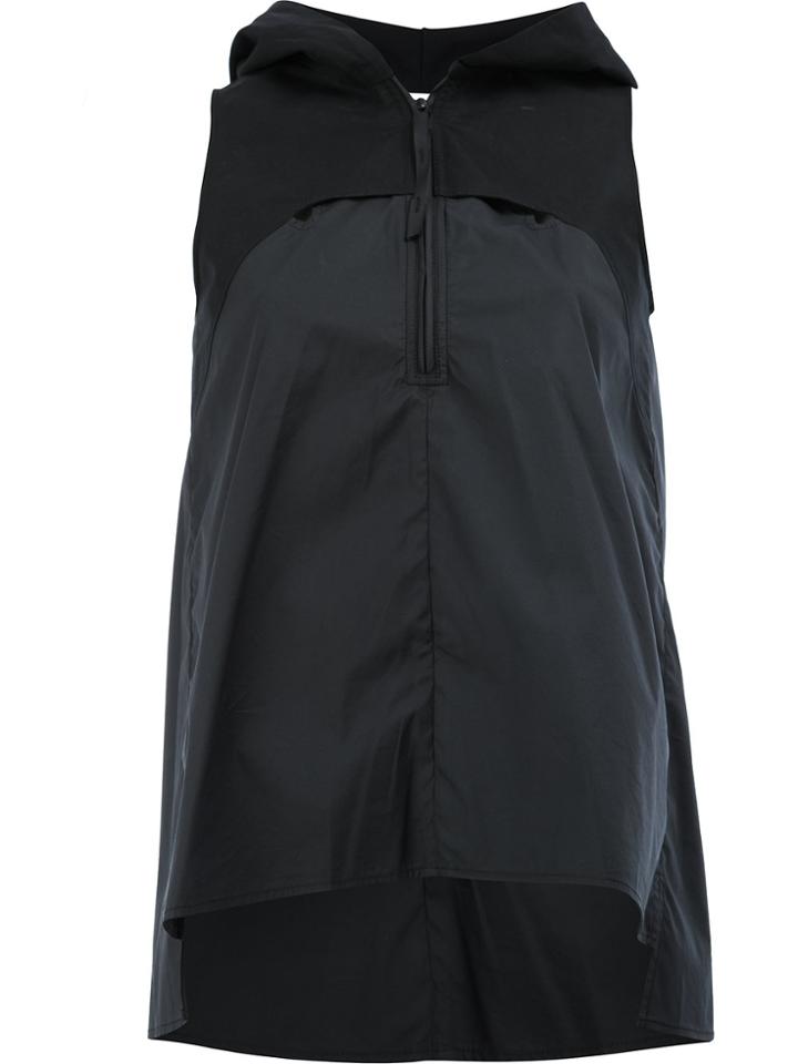 Paco Rabanne Hooded Vest Top - Black