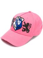 Dsquared2 - Lion Patch Baseball Cap - Men - Cotton - One Size, Pink/purple, Cotton