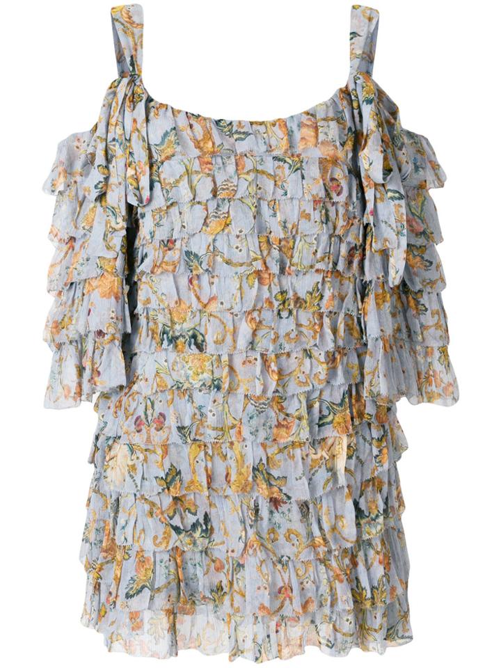 Zimmermann Ruffled Print Dress - Multicolour