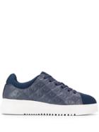 Emporio Armani Branded Detail Sneakers - Blue