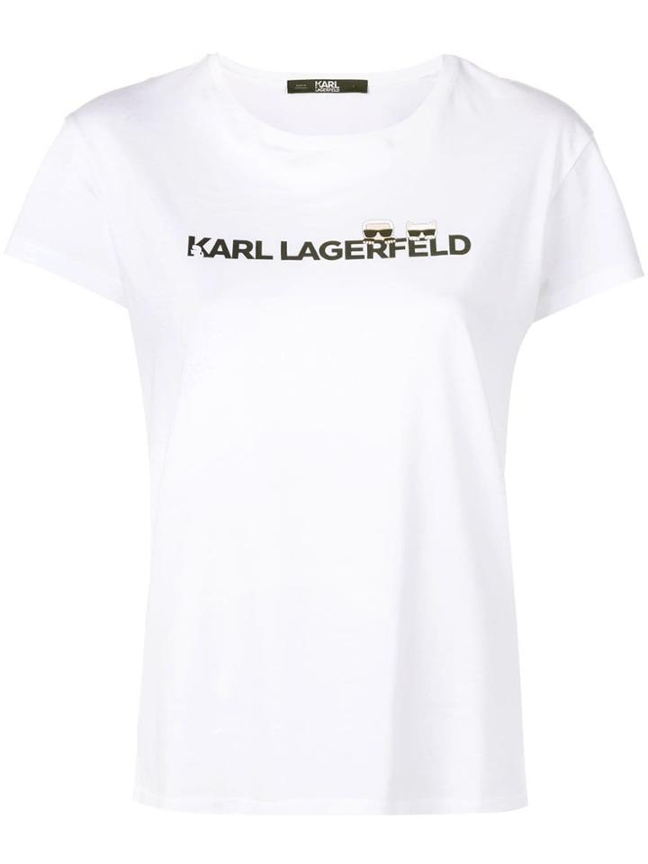 Karl Lagerfeld Ikonik Logo T-shirt - White