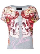 Philipp Plein Double Face T-shirt, Women's, Size: Small, Grey, Cotton/crystal