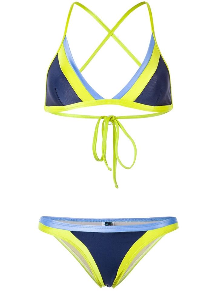 Lygia & Nanny Panelled Bikini Set - Blue