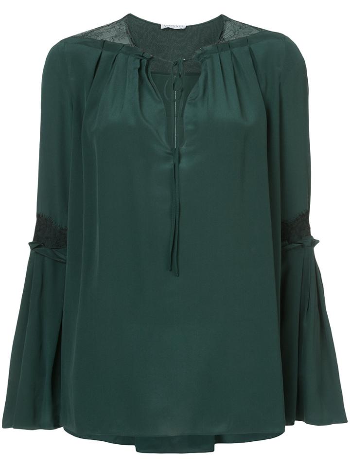 Vionnet Bell Sleeve Blouse - Green