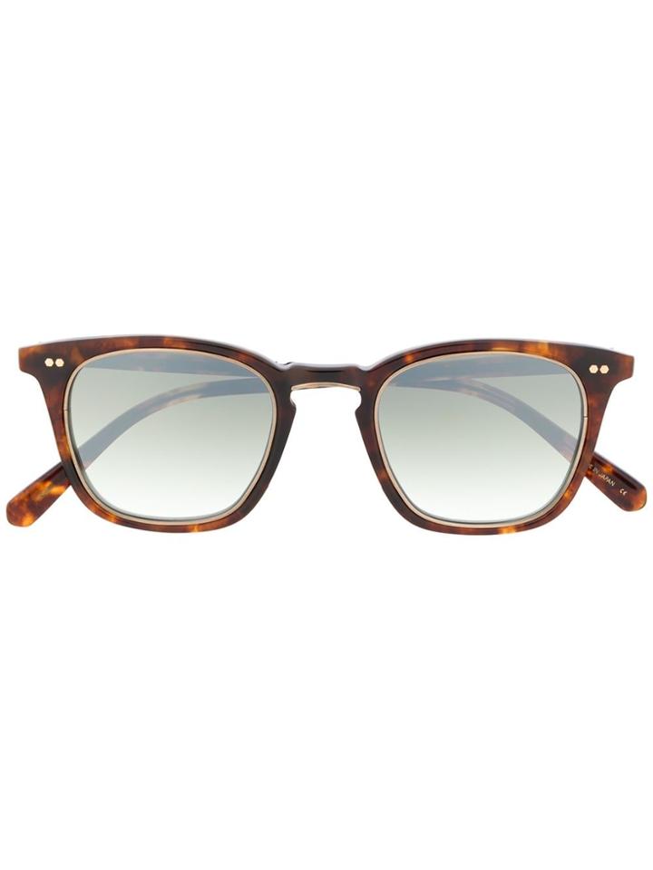 Garrett Leight Square-frame Mirrored Sunglasses - Brown