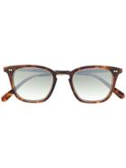 Garrett Leight Square-frame Mirrored Sunglasses - Brown