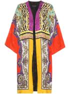 Etro Patch Print Jacquard Kimono - Multicolour