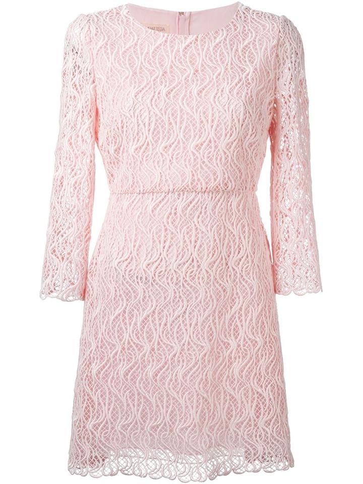 Giambattista Valli Embroidered Mini Dress, Women's, Size: 46, Pink/purple, Cotton/polyester/silk
