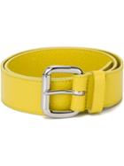 Orciani Square Buckle Belt, Women's, Size: 85, Yellow/orange, Leather