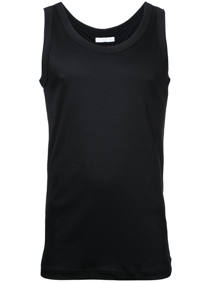 Estnation Scoop-neck Vest - Black