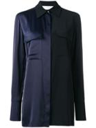 Victoria Victoria Beckham Contrast Panelled Shirt - Blue