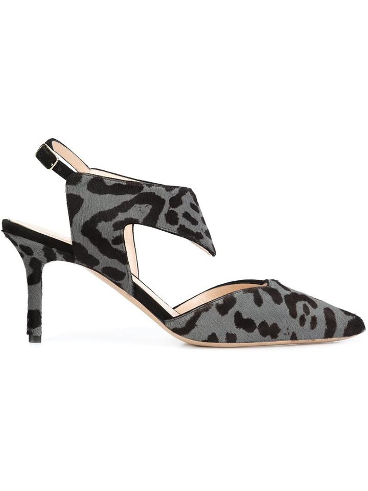 Nicholas Kirkwood Animal Print Sling Back Pumps