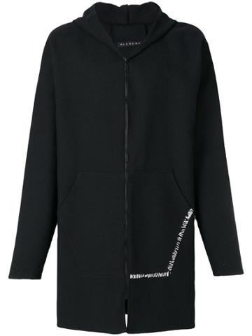 Alchemy Hooded Coat - Black