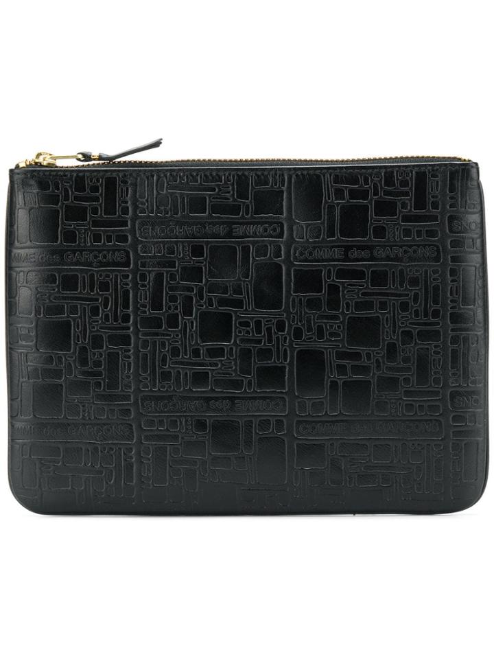 Comme Des Garçons Wallet Textured Pochette - Black