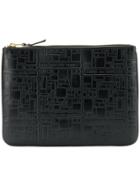 Comme Des Garçons Wallet Textured Pochette - Black