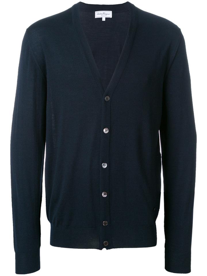 Salvatore Ferragamo Classic Cardigan - Blue