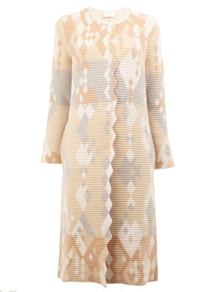 Peter Pilotto Ottoman Coat, Women's, Size: Xs, Beige, Polyamide/spandex/elastane/angora/wool