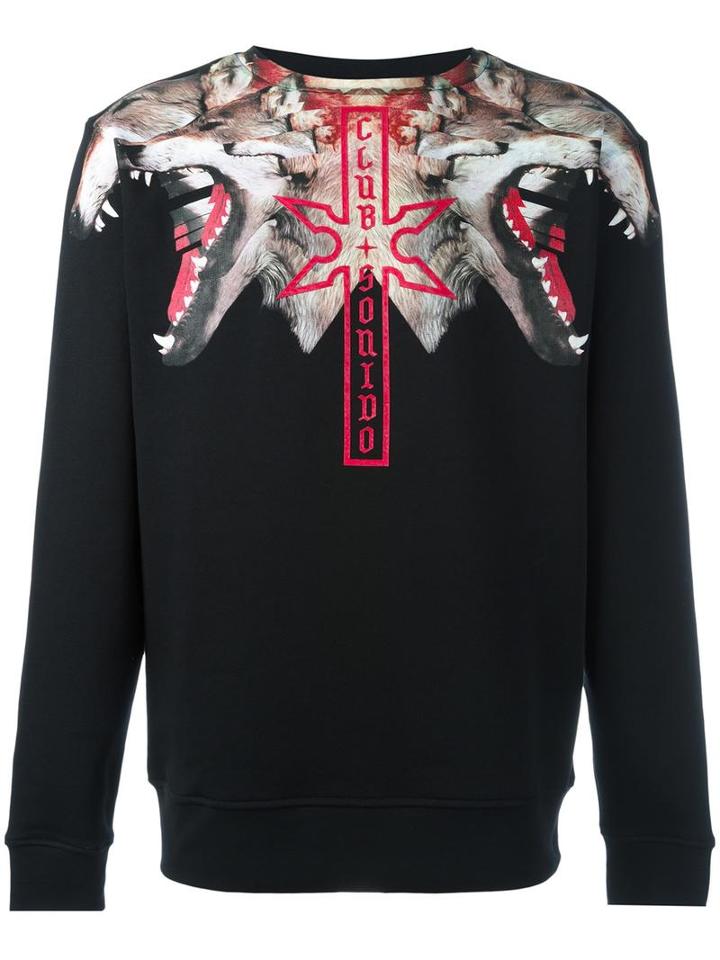 Marcelo Burlon County Of Milan 'victor' Sweatshirt, Men's, Size: Xxl, Black, Cotton/polyester