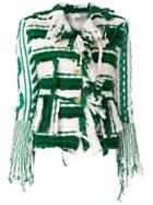 Thom Browne Shrunken Tweed Sport Coat - Green