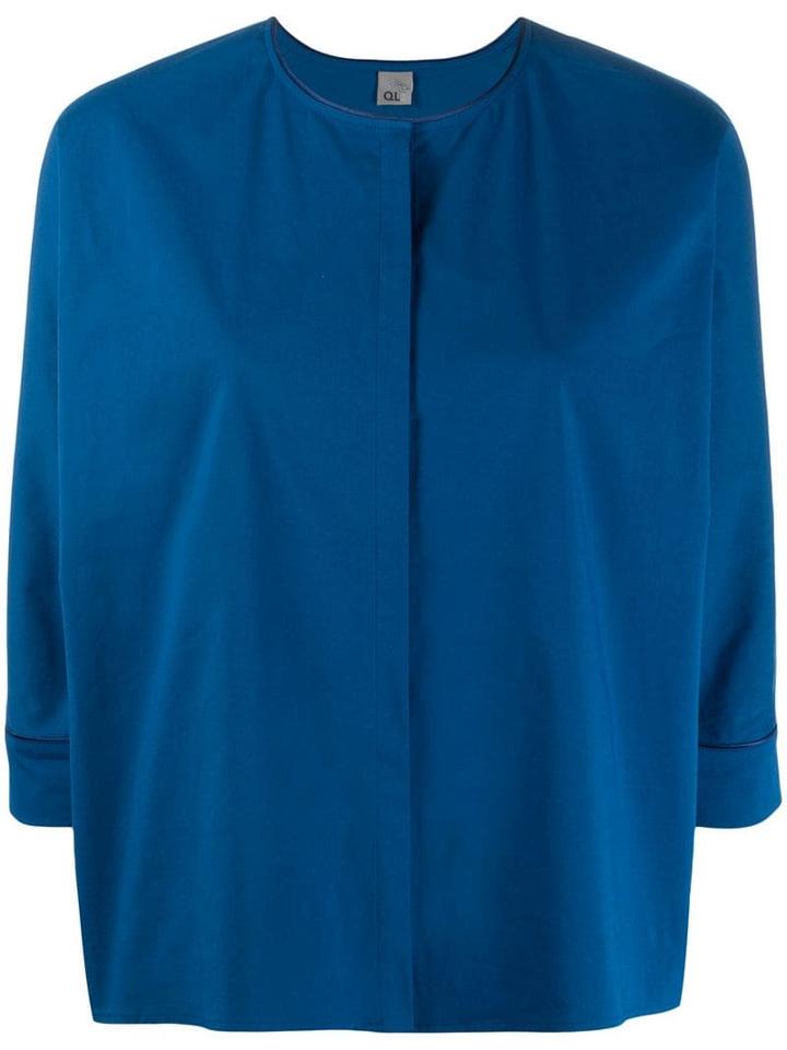 Quelle2 Concealed Front Blouse - Blue