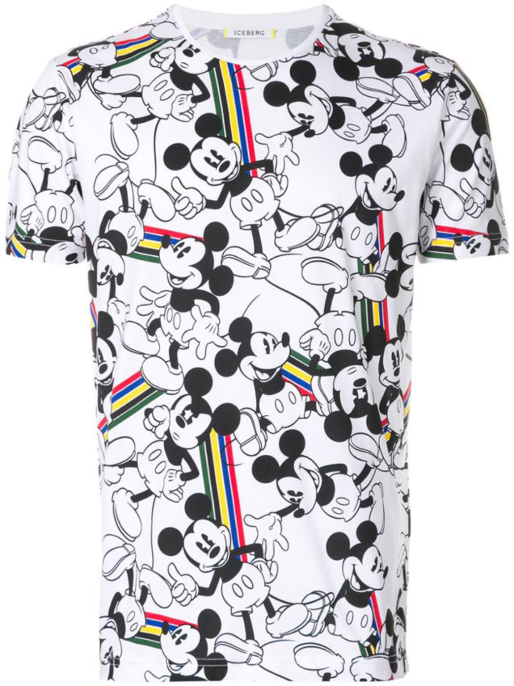 Iceberg Mickey Print T-shirt - White