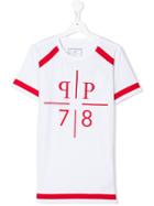 Philipp Plein Junior Teen Logo Studded T-shirt - White