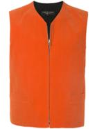 Comme Des Garçons Vintage Zip Front Sleeveless Vest - Yellow & Orange