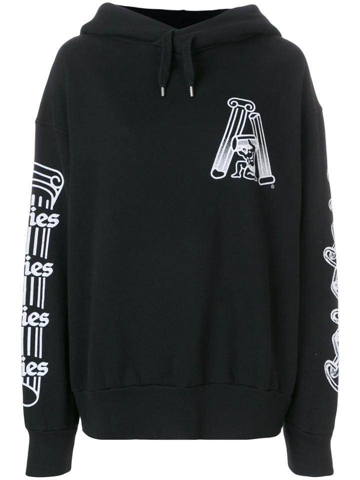 Aries Logo Hoodie - Black