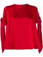 Giorgio Armani Bow Sleeve Top - Red