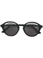 Mcq By Alexander Mcqueen Eyewear Cutaway Lens Round Sunglasses - Black