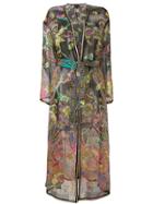 Etro Embroidered Jacquard Duster Coat - Black