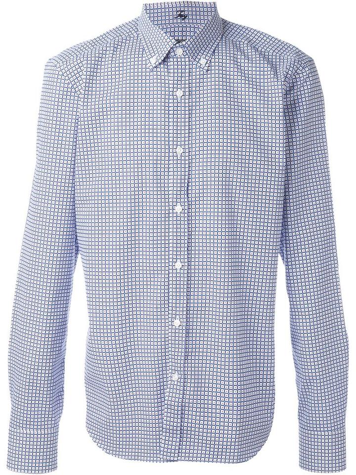Fay Checked Button Down Shirt