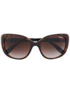 Vogue Eyewear - Oversized Sunglasses - Women - Acetate - 55, Brown, Acetate