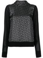 Alexander Wang Printed Scarf Turtleneck Top - Black