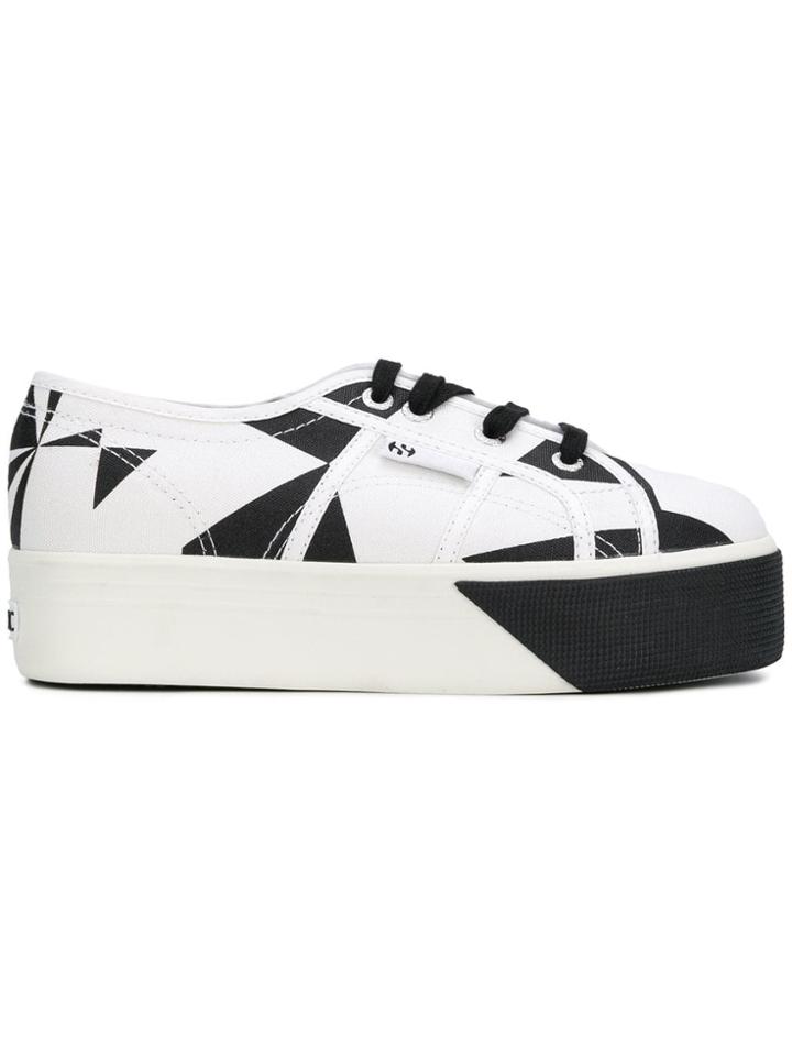 Superga Superga X Vitkac Two Tone Lace-up Sneakers - White