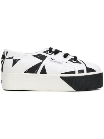 Superga Superga X Vitkac Two Tone Lace-up Sneakers - White
