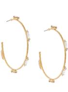 Saint Laurent Embellished Hoop Earrings - Gold