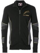 Plein Sport Panelled Zipped Sweatshirt - Black