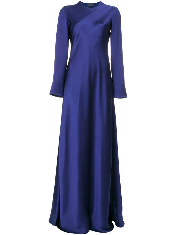 The Row Long Sleeve Evening Dress - Pink & Purple