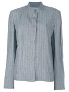 Krizia Vintage Striped Jacket, Women's, Size: 42, Grey
