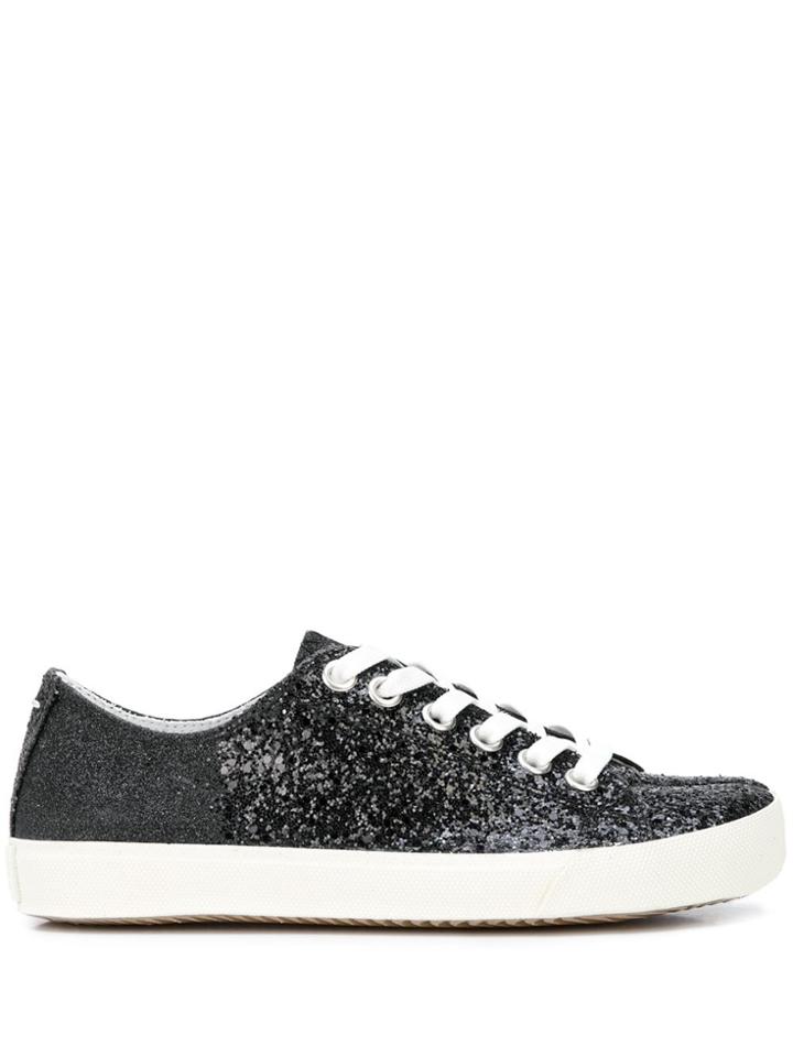 Maison Margiela Glitter Tabi Sneakers - Black