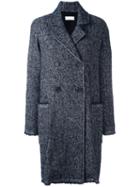 P.a.r.o.s.h. Double-breasted Mid Coat, Women's, Size: Medium, Blue, Polyamide/mohair/wool/alpaca