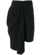 Stella Mccartney Draped Skirt, Women's, Size: 40, Black, Acetate/viscose/spandex/elastane