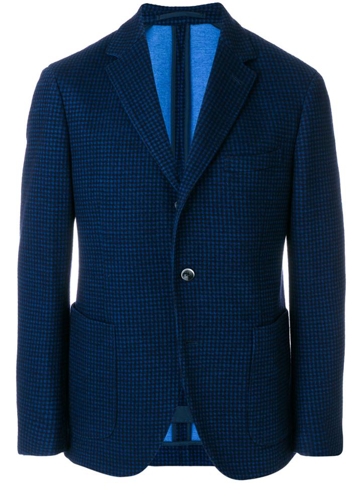 Cantarelli Tailored Check Blazer - Blue