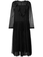 Red Valentino Frill Front Dress - Black