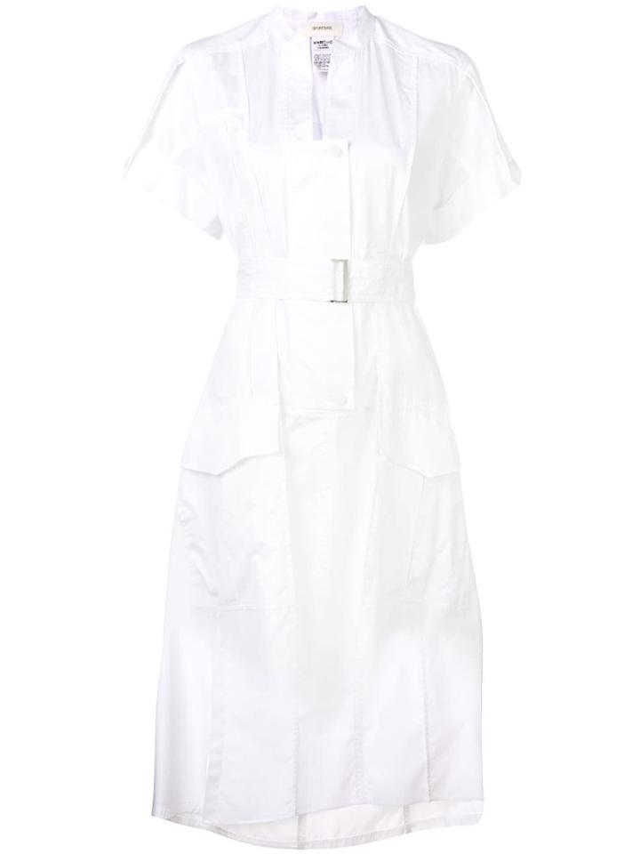 Sportmax Short-sleeve Flared Dress - White
