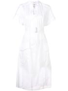 Sportmax Short-sleeve Flared Dress - White