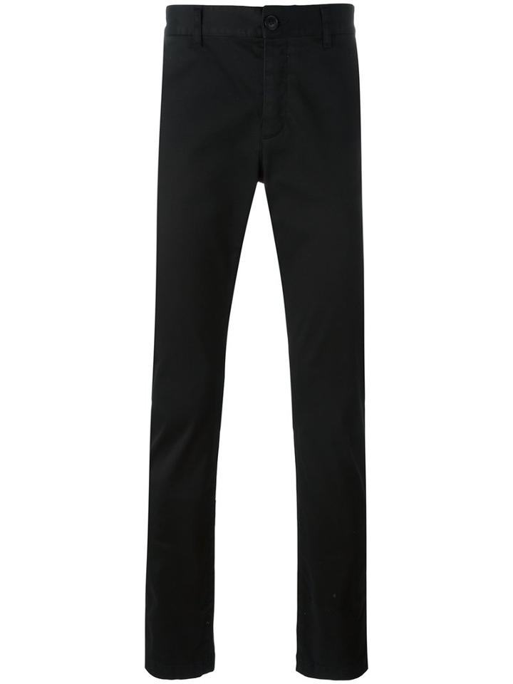 Saint Laurent Classic Slim Chino Trousers, Men's, Size: 33, Black, Cotton/polyurethane