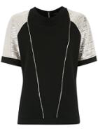 Tufi Duek Metallic Panels Blouse - Black