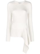 3.1 Phillip Lim Asymmetric Ribbed Sweater - Nude & Neutrals